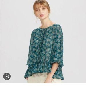 Anna Sui Chiffon Floral blouse small